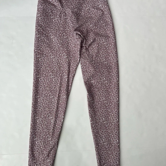 Kyodan Leggings & Sports Bra Crop Top Set Animal Print Leopard M/S Mauve - Picture 11 of 16